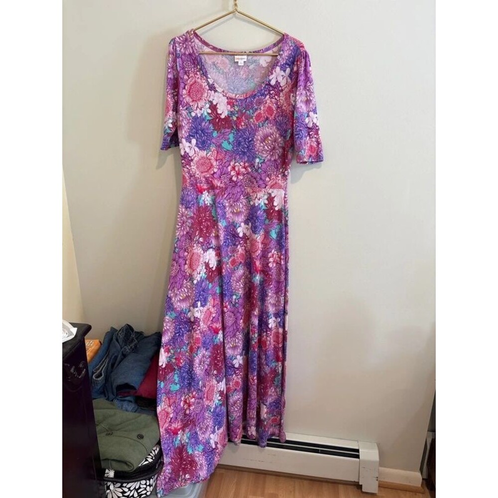 Lularoe Ana Maxi Dress Pink Floral